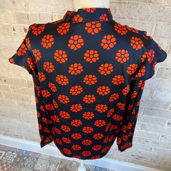 Red Daisy Ruffle Blouse - Picture 3 of 8